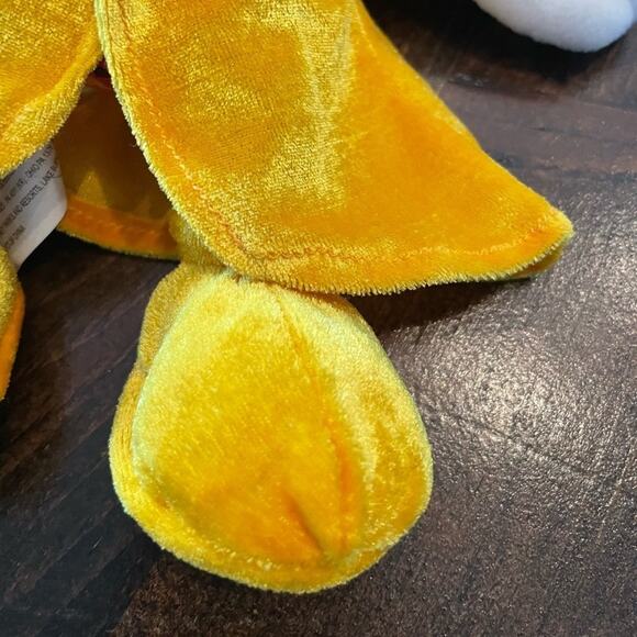 ⭐️Disney Vintage 02 Graduation Mickey Mouse Yellow Bean Bag Plush Doll Cap Gown - Picture 2 of 9